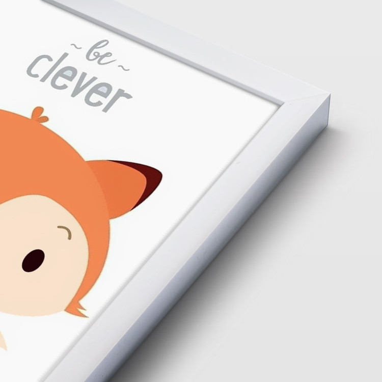 تابلو اتاق کودک مدل سنجاب ، خرس و راکون Be Clever-Be Gentle -Be Unique مجموعه 3 عددی برند نی نی تندیس