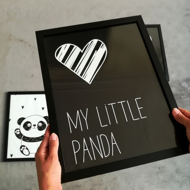 تابلو کودک مدل پاندای بامزه Hello My Little Panda مجموعه 6 عددی برند نی نی تندیس