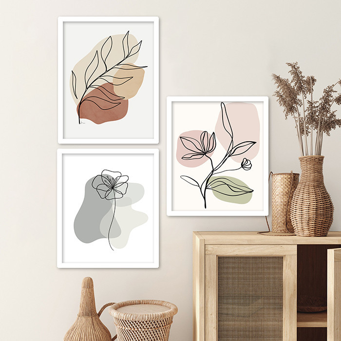 تابلو دکوراتیو گل و برگ منزل