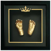 قاب تندیس دست و پای نوزاد رنگ مشکی طلایی