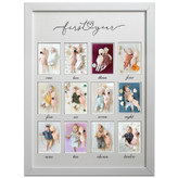 قاب عکس پازلی ماهگرد از تولد تا یکسالگی نوزاد